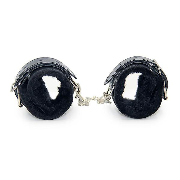Sex Hand Cuffs Och Blindfold Set Läder Armband Manschett Rollspel Verktyg För Par