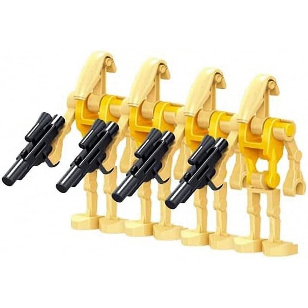 28pcs Pack Battle Soldiers, Generals and Droids with Weapons Minifigure Set, Building Blocks Action Figures Toy Kids