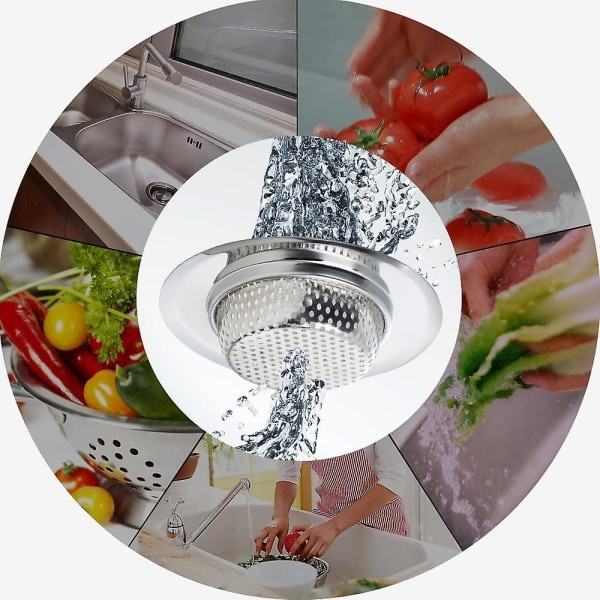 Piao 2-pack diskhossil - rostfritt stål, stor bred kant 4,5\" diameter