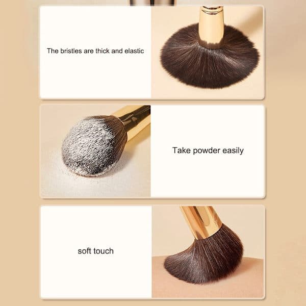 9 stk. Bærbart Makeup Børstesæt Mini Størrelse Rejse Skønheds Makeup PU taske onesize