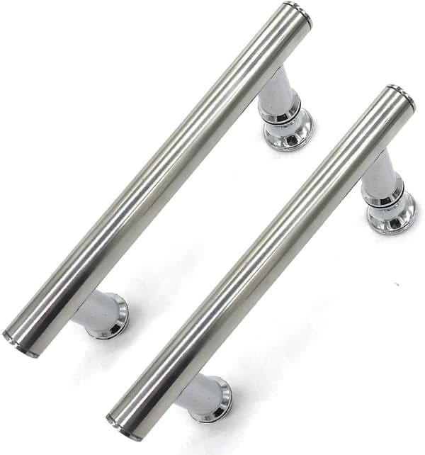 2 stk 145 mm (14,5 cm) krom ABS dusjdørhåndtak, hull til hull