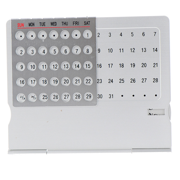 1 st Metalltillverkning 100 År Evighetskalender Kontorsmaterial Silver one size