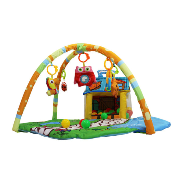 Ladida Babygym Happy Space Lekgym Blå one size