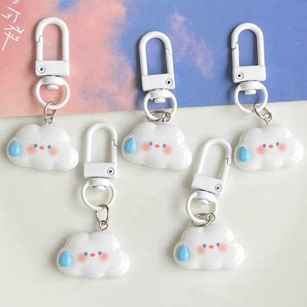 Ins Style e Cartoon Cloud Nøglering Nøgle Tilbehør Kawaii Keyri One Size