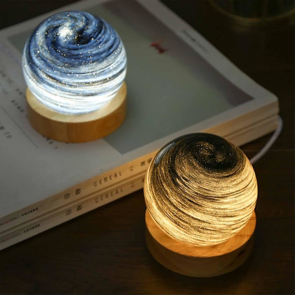 Bästa Rabatt-3d Kristallkula Måne Planet Glob Bordslampa Usb Led Nattlampa Heminredning Gåva With battery H