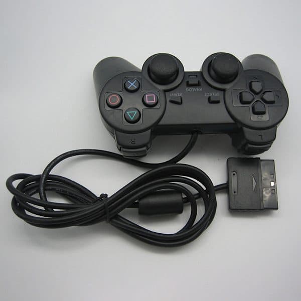 Kablet Spilcontroller Gamepad Joypad Original til PS2 /Playstat Sort