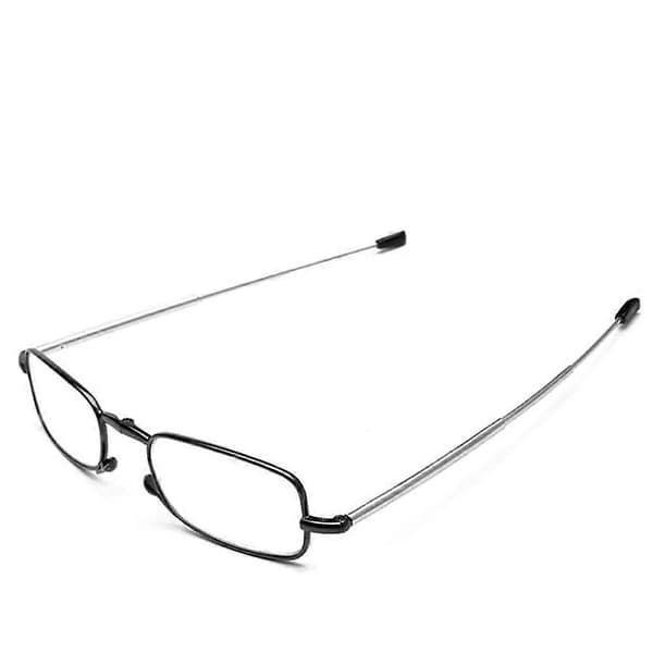 Bærbare, foldbare læsebriller med roterende glas +1.5 +2.0 +2.5 +3.0 Black 200