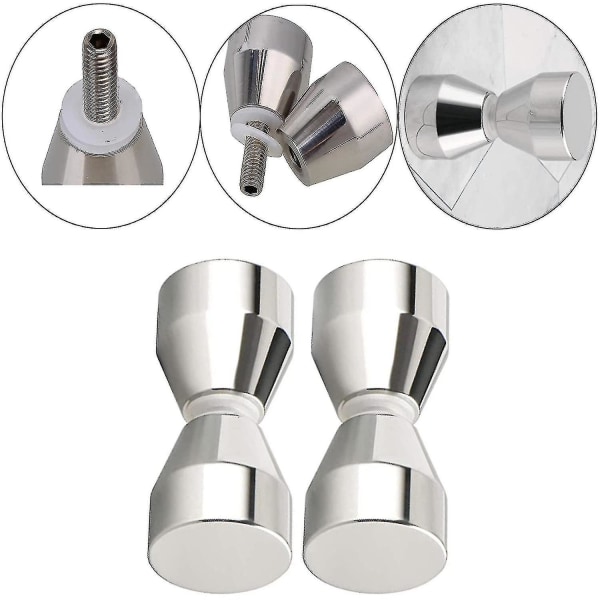 2 st duschdörrhandtag Silver aluminiumlegering duschdörrknopp för duschdörrar, glas Yl -ys