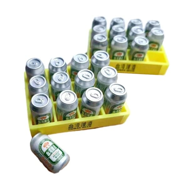 1 Set 1:6 Dockskåp Miniatyr ölburk Mini dryckesflaska med låda KA one size