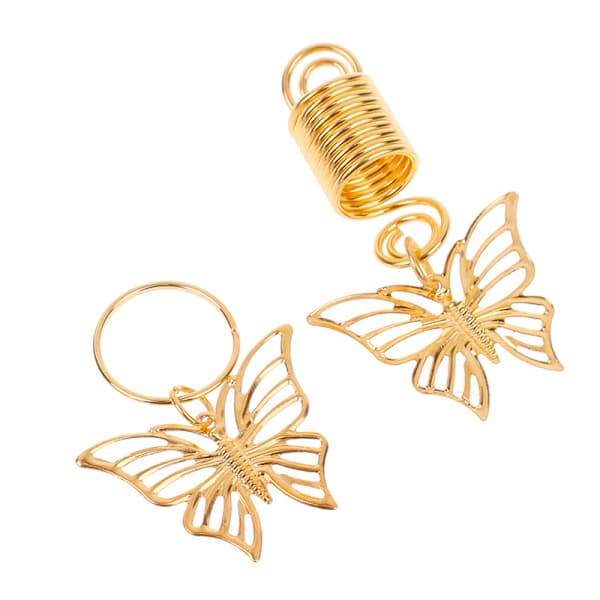 10 stk. Hårfletning Hul Sommerfugl Dread Dreadlock Perler Clips R N1