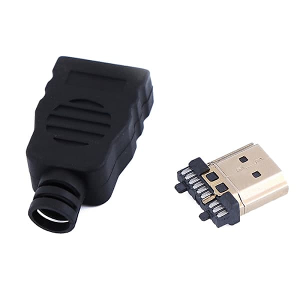HDMI Han-stik Transmissionsterminaler med Æske Sort One Size