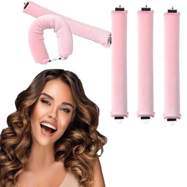 INF Heat-Free Hårkrøller Hårruller til at krølle hår uden varme pink rosa