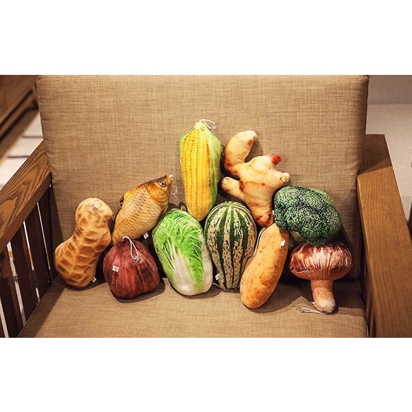 Söt liten plysch fylld leksak Bäddsoffa Dekorativa grönsaker Kastkudde, potatis