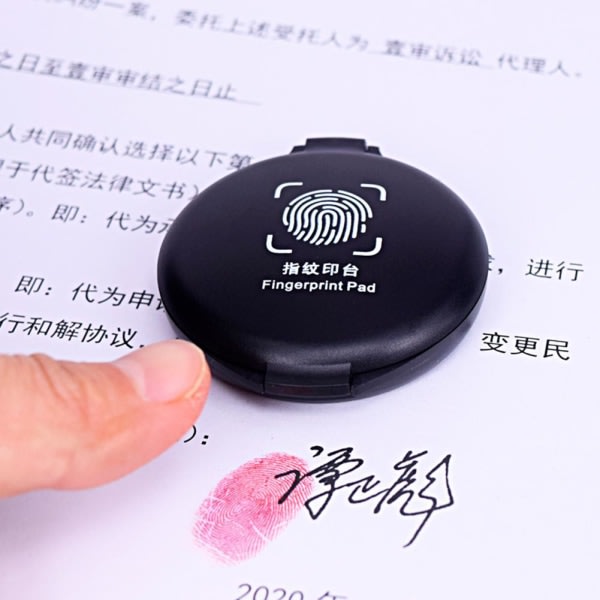 TAOYUN Blekkpute med fingeravtrykk Blekkpute med tommelavtrykk for notarius publicus blå One-size blue One-size