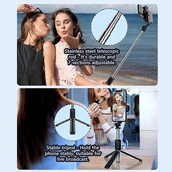 Kompakt bordtelefonstativ for videoopptak 3 lysmoduser 6 lysstyrkenivåer for reise gruppebilder grunnleggende modell Basic Model