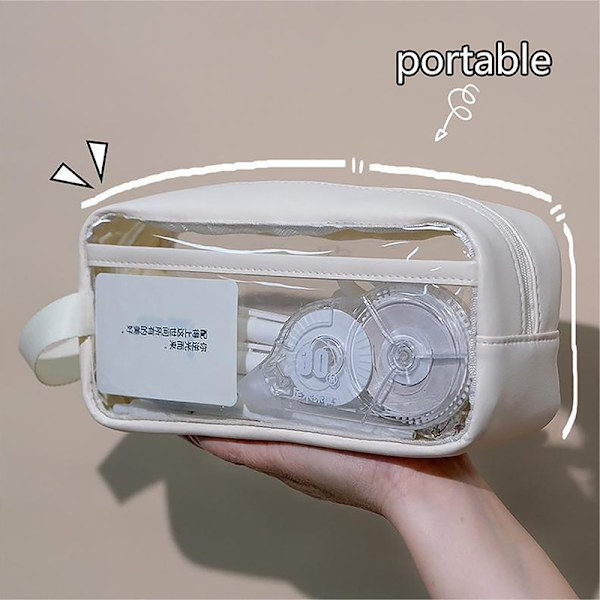 Transparent pennfodral med stor kapacitet INS Style case Sta Grå onesize Gray