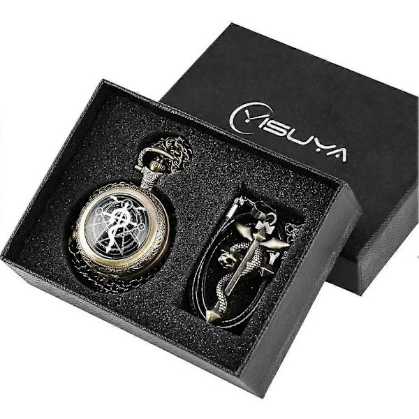 Fullmetal Alchemist Hopea/Pronssi Taskukello Ripustime Mies Quartz Taskukello Japan Anime Kaulakoru Kello Korkealaatuiset Lahjat Sarja 6