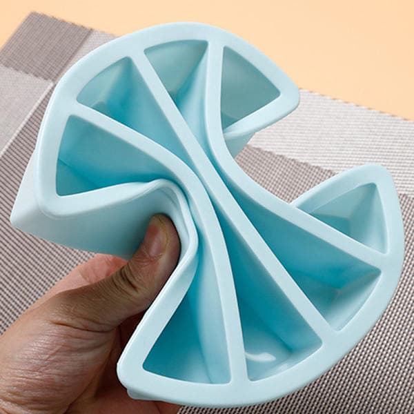 1 stk 4 rum lang strimmel silikone isterninger firkantet form DIY C Blå onesize Blue