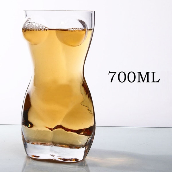 Pint Glass Sexy kvinnelig kroppsformet - Vinøl -400/450/700 ml julegave, 100 % ny