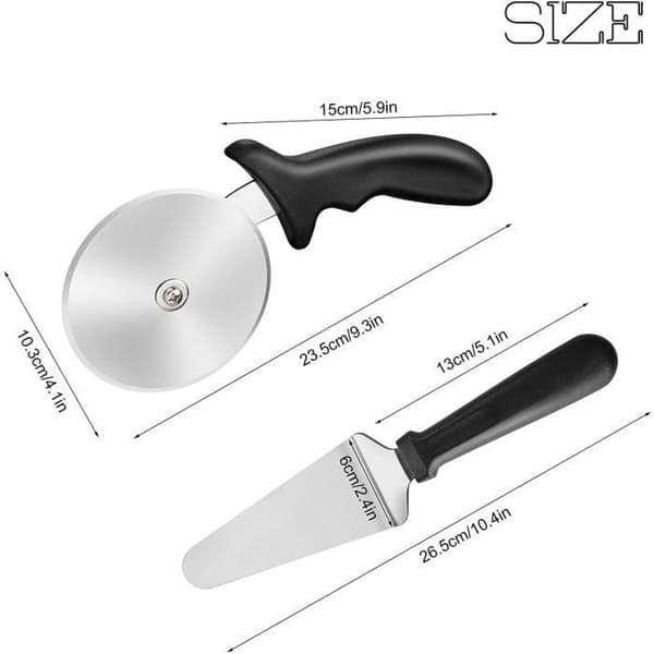 Pizzakutter - Ikke spesifisert - 2 stk - Rustfritt stål - Ergonomisk håndtak - Tåler oppvaskmaskin