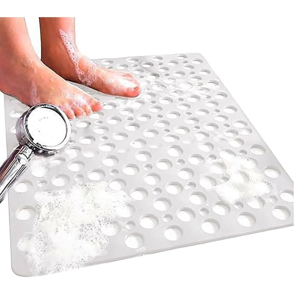 Bath Shower Mats Non Slip – Extra Large Durable Square Anti Mould Rubber Inside Bathtub Matt Size (53CM*53CM)