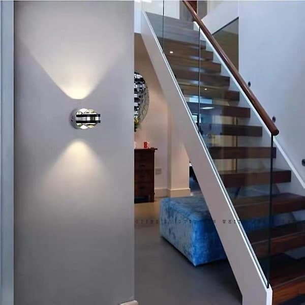 Moderne Samtids Vegglampe med Innfelt Metallfeste, 2W