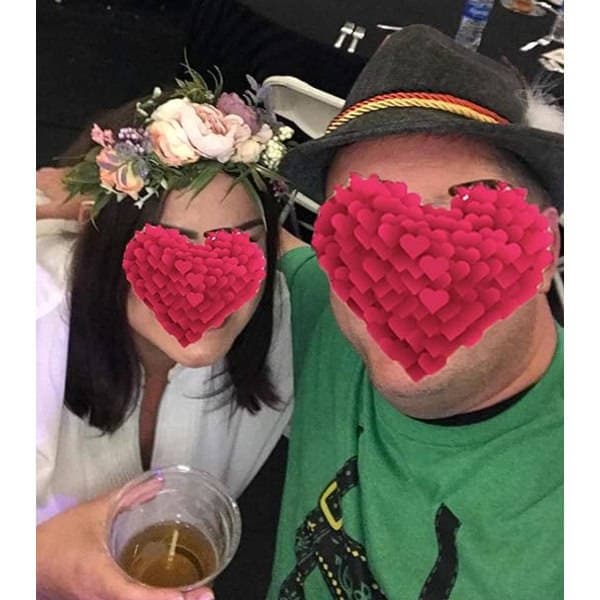 Justerbar Blomster Tiara Blomsterkrans Krone Halo Hodeplagg Bryllupsfest