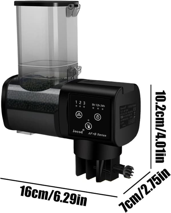 Akvarium Automatisk Foderautomat, Automatisk Skildpaddefoder, Alsidigt ABS-materiale, Generøs Kapacitet, Ideel til Rejser Daglig Brug Hjemmedam Ferie
