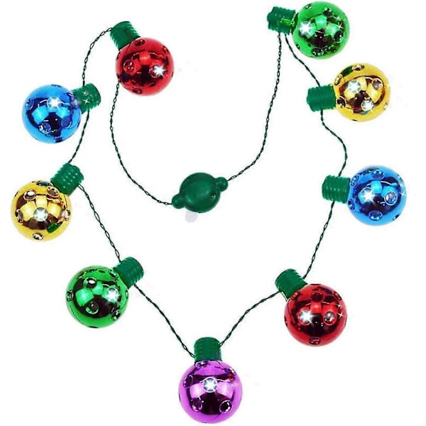 9 LED-jouluvalokaulakoru - 3 valotilaa - Valoisa lamppukaulakoru Halloweeniin, jouluun ja perhejuhliin