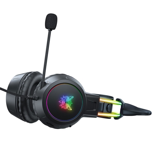 Fortryllende Rgb Gaming Headset - Medrivende surroundlyd, behageligt design og let krop black