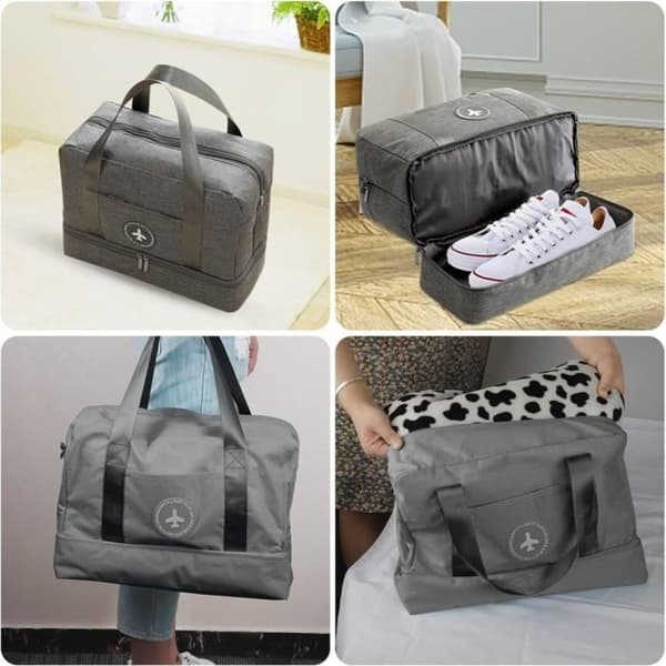 Unisex-urheilukassi kenkälokerolla - Harmaa - 20L - Vedenpitävä