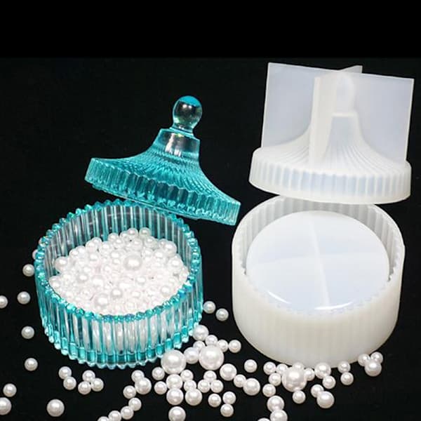 Silikone Smykke Perle Opbevaringsboks Form Resin Støbeform Cas One Size