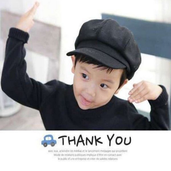 Retro-tyyli Baker Boy -lippalakki Visor Baretti Newsboy-lippis Lasten talvihatut