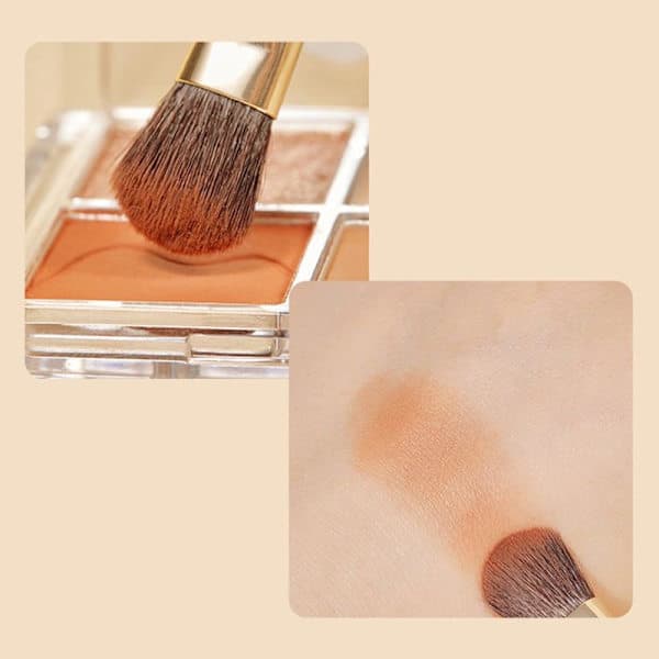 9 stk. Bærbart Makeup Børstesæt Mini Størrelse Rejse Skønheds Makeup PU taske onesize