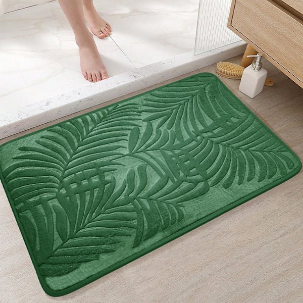 Vedenpitävä ovi- ja ulkokäyttöön sopiva lattiamatto, erittäin pehmeä, kulutusta kestävä, kosteutta imevä, liukumaton ja helppo puhdistaa Green 40x60cm