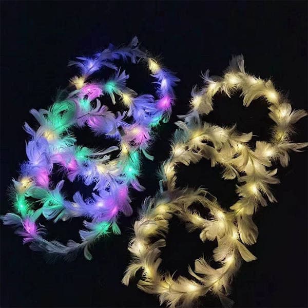 2 stk. Lysende LED-girlander Halloween Krone Blomst 2 2 2 2 2
