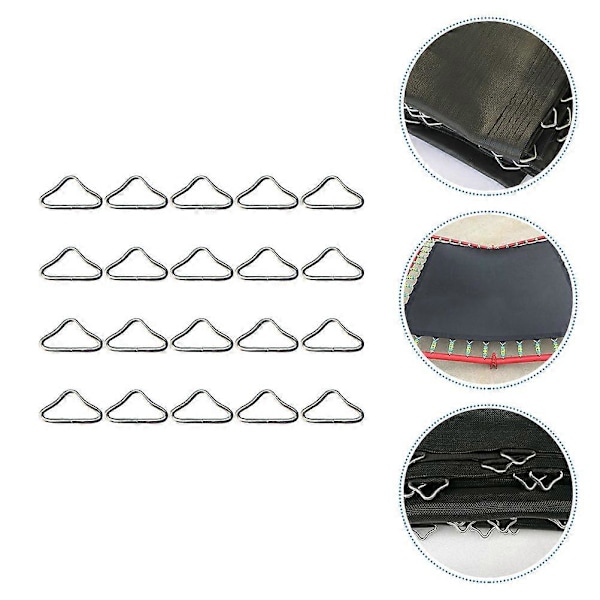 22 stk. Trampoline Trekantspenner Metall Trekantringer V-formede Trekantringer Trampolineutstyr