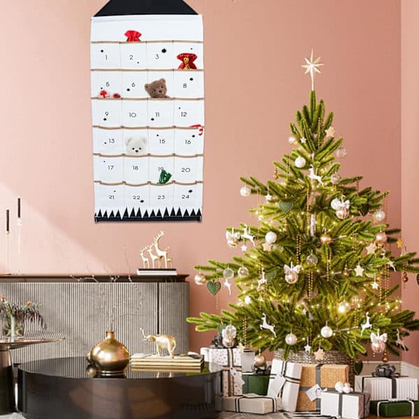 50 * 120 cm julekalender til selvfyldning, stofjulekalender
