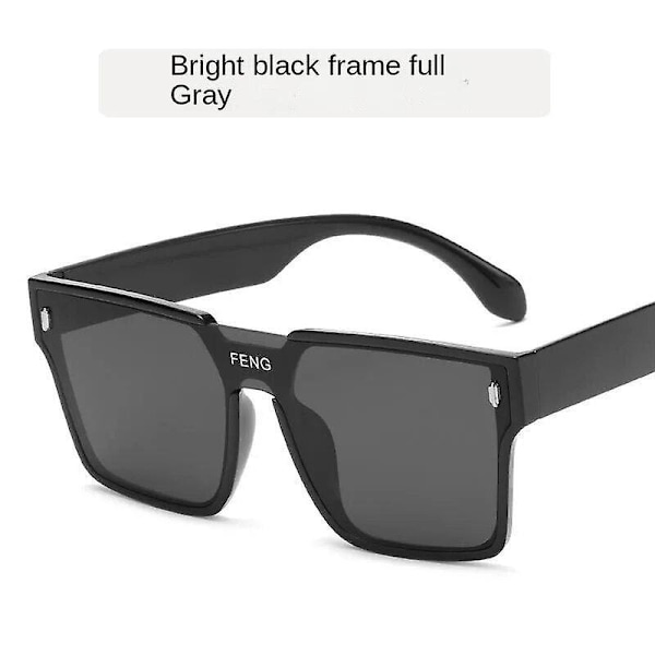 Aurinkolasit Suuret Kehykset Yksiosainen Peili Pariskunnille Henkilökohtainen Hip Hop Street UV-Suoja Unisex Orange frame gray piece