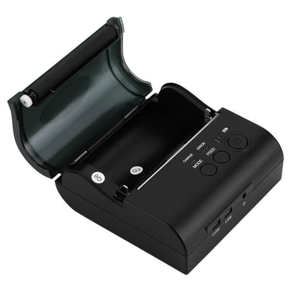 Termisk Bluetooth-skriver, Bluetooth-mottakerskriver, bærbar 80 mm Bluetooth USB - seriell port for Windows og Android