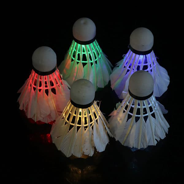 Lysende Badminton Mørk Nat Farverig LED Belysning Sport Badmi Rød one size Red