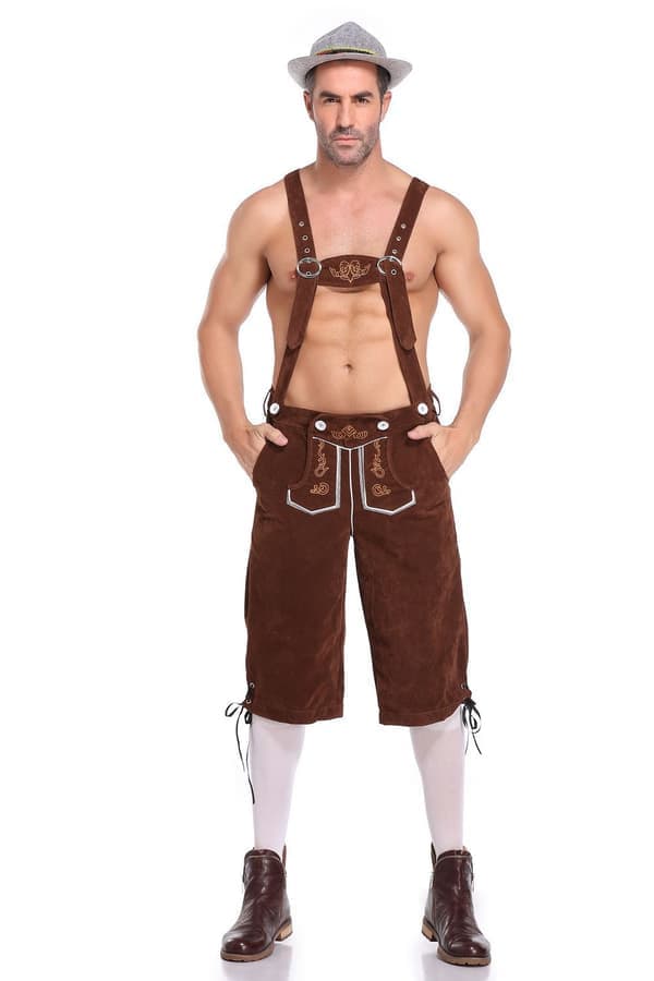 Miesten housut Asu Oktoberfest-housut Curry Curry M