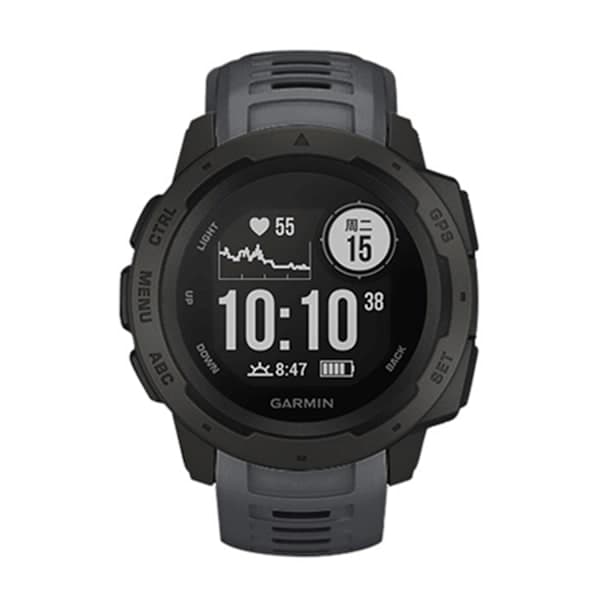 Silikonarmband för Garmin Instinct/Esports/Tide/Solar Grå Grey