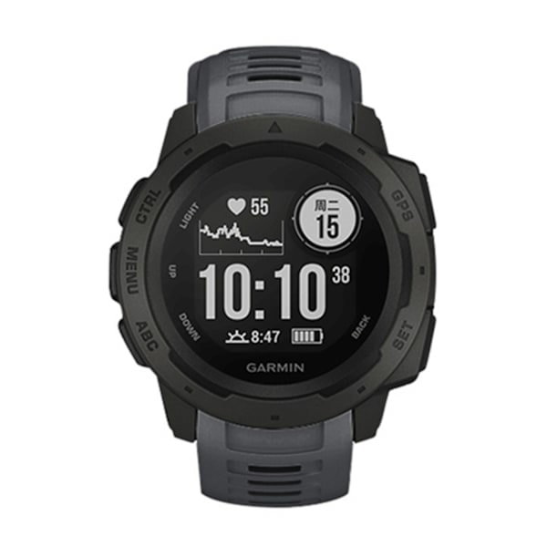 Silikonerem til Garmin Instinct/Esports/Tide/Solar Grå Grey