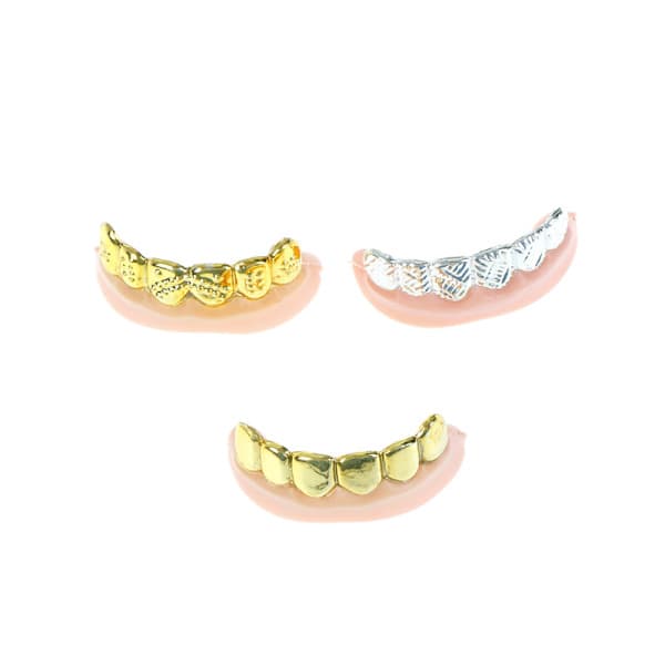 1 stk. Bling Grillz Bulk Halloween Bursdagsfest Gull Sølv Onesize
