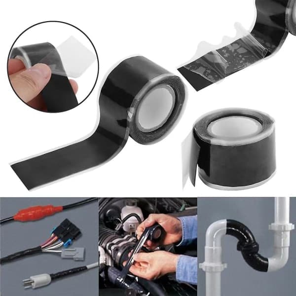 Ruller med grepstape for styre, selvklebende silikontape, styretape, silikongummibeskyttelse for pull-up-stenger, 1\" x 5ft