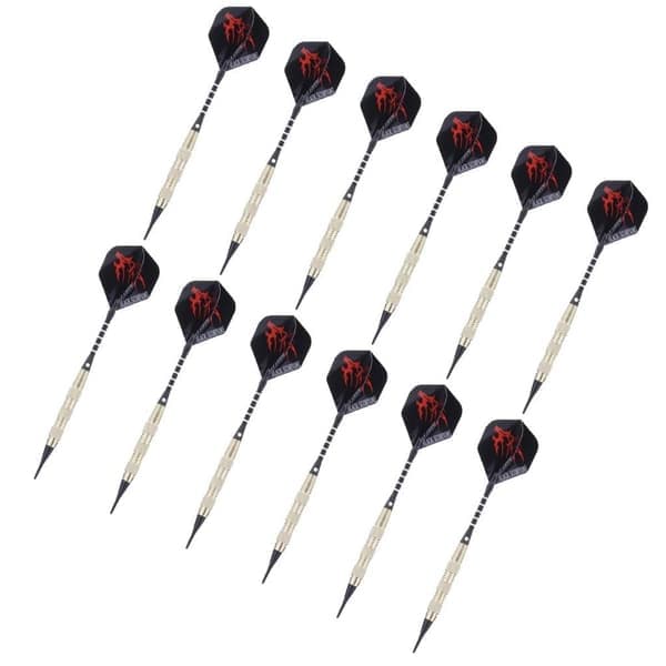 Pakke med 12 professionelle sikkerhedspile med bløde spidser til elektroniske dartskiver