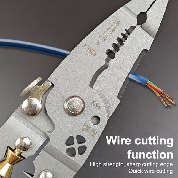 Foldbar kabelstripper med elektricitetsmålingsfunktion til Things P sort black