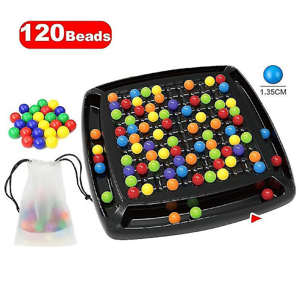 Regnbue Ball Matching Leke Fargerik Morsom Puslespill Sjakkbrett Spill Med 408 stk Fargede Perler Intelligent Hjerne Spill Utdanningsleke 120 Beads