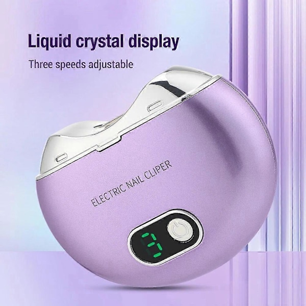 Elektrisk nagelklippare, uppladdningsbar mini nagelklippningsmaskin för barn och vuxna, portabel automatisk nageltrimmer WHITE